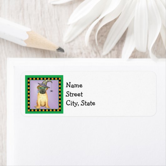 Halloween Bullmastiff Label (Insitu)