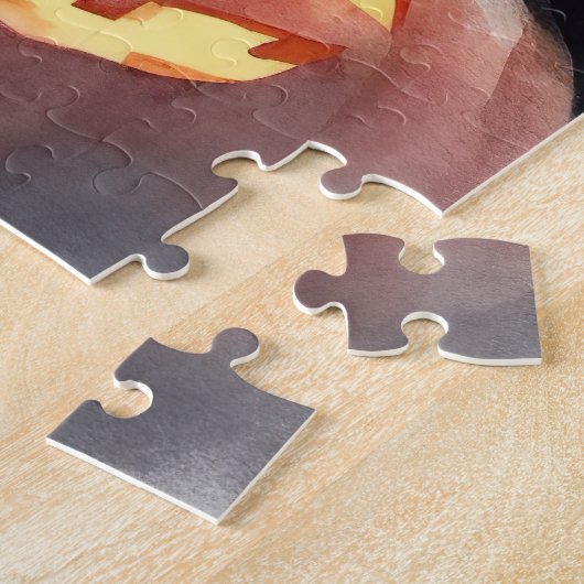 Halloween Bullmastiff mit Pumpkins Beängstigend Puzzle (Seite)