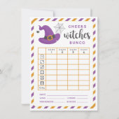 Halloween Bunco Karte Cheers Hexen Oktober Thema (Rückseite)