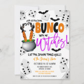 Halloween Bunco mit meiner Hexen-Party Einladung (Vorderseite)