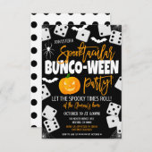 Halloween Bunco Party Einladung (Vorne/Hinten)