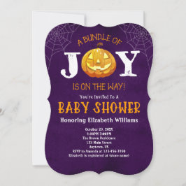 Halloween Bundle of Joy Pumpkin Baby Shower Einladung