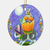 HALLOWEEN BUNNEN, KANDKORN, FARBENFARBIG KERAMIK ORNAMENT (Links)