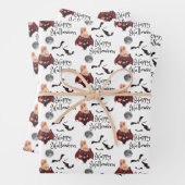 Halloween Bunny Wrapping Paper Flat Sheet Set 3 Geschenkpapier Set (Beispiel)