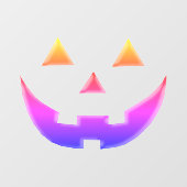 Halloween buntes Nebel lila Kürbislaterne Spaß Fensteraufkleber (Blatt)