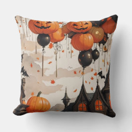 Halloween Burg Jack'o'lantern Kissen