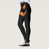 Halloween Burning Pumpkin Face Leggings (Links)