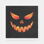 Halloween Burning Pumpkin Face Serviette (Vorderseite)