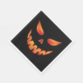 Halloween Burning Pumpkin Face Serviette (Ecke)