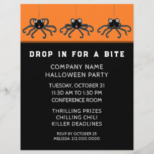 Halloween-Büroparty-Einladung Flyer