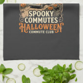 Halloween-Busfahrer-Mitternachtsroute Geschirrtuch (Gefaltet)