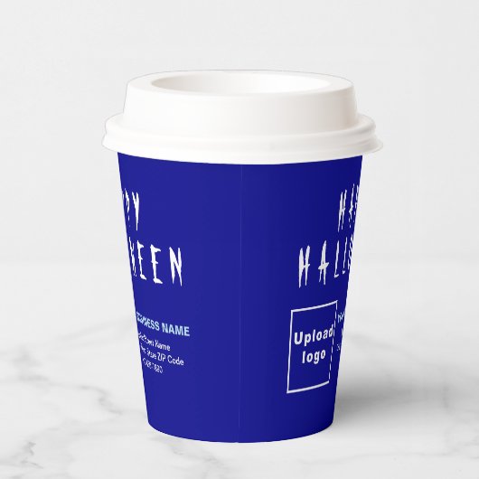 Halloween Business Blue Paper Cup Pappbecher (Rechts)
