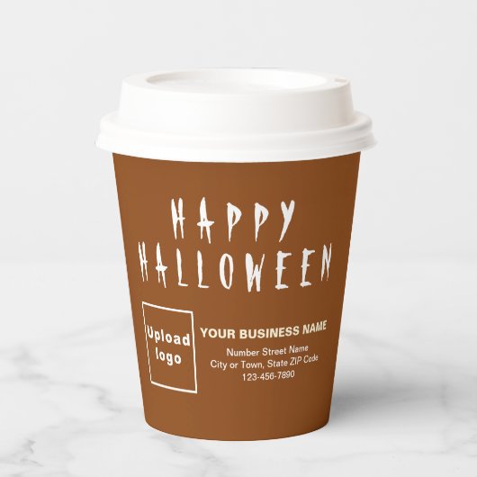 Halloween Business Brown Paper Cup Pappbecher (Vorderseite)