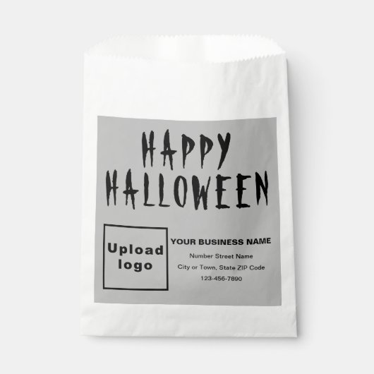 Halloween Business Grau Hintergrund Paper Bag Geschenktütchen (Vorderseite)