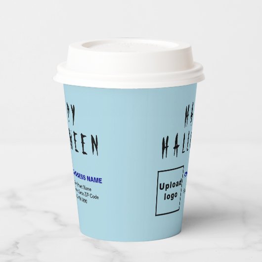 Halloween Business Light Blue Paper Cup Pappbecher (Links)