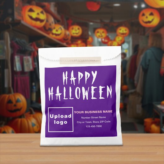 Halloween Business Lila Background Paper Bag Geschenktütchen