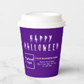 Halloween Business Lila Paper Cup Pappbecher (Vorderseite)
