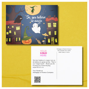 Halloween Business Mortgage Real Anwesen Vielen Da Ankündigungspostkarte