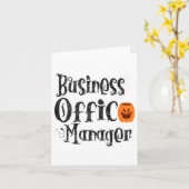 Halloween Business Office Manager Funny Front Pump Karte (Gelbe Blume)