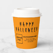 Halloween Business Orange Paper Cup Pappbecher (Rückseite)