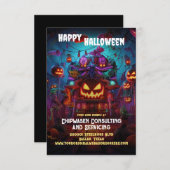 Halloween Business Promo Cinematic Grußkarten Dankeskarte (Vorne/Hinten)