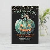 Halloween Business Pumpkin Dankeskarte (Stehend Vorderseite)