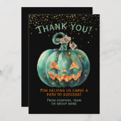 Halloween Business Pumpkin Dankeskarte (Vorne/Hinten)