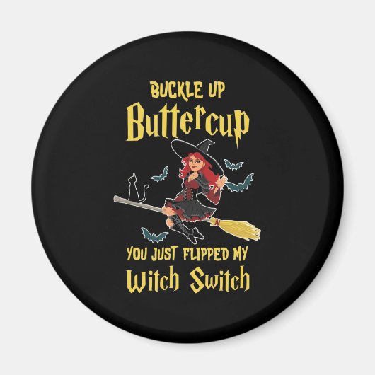 Halloween Buttercup Hexenschalter Magnet (Vorne)