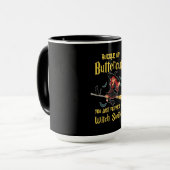 Halloween Buttercup Hexenschalter Tasse (Vorderseite Links)