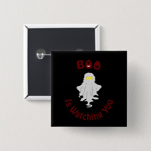Halloween Button | Boo beobachtet dich (Vorne & Hinten)