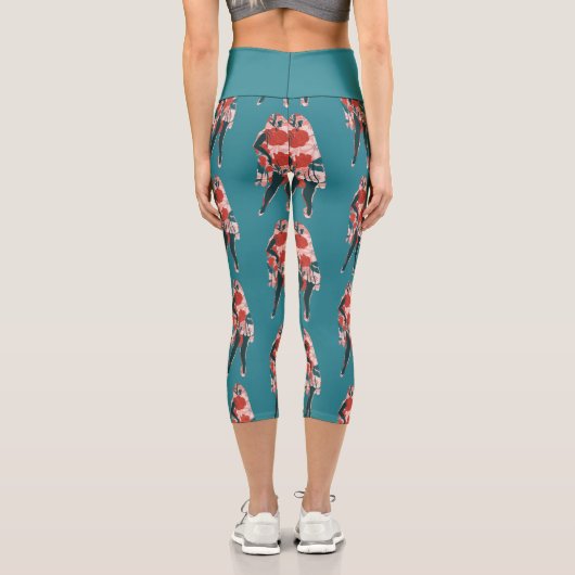 halloween Button Capri Leggings (Rückseite)