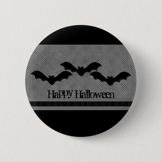 Halloween-Button für Creepy Bats, Light Grau Button (Vorderseite)