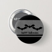 Halloween-Button für Creepy Bats, Light Grau Button (Vorne & Hinten)