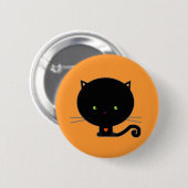 Halloween Button Kawaii Cat (Vorne & Hinten)
