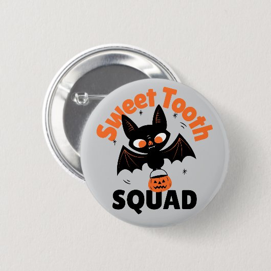 Halloween-Button mit Sweet Tooth Squad - Bat Button (Vorne & Hinten)