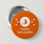 Halloween Button, Orange Button (Vorne & Hinten)