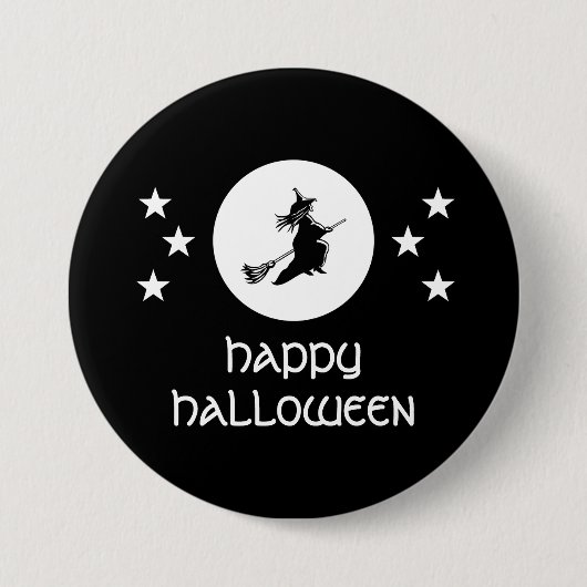 Halloween Button, schwarz Button (Vorderseite)