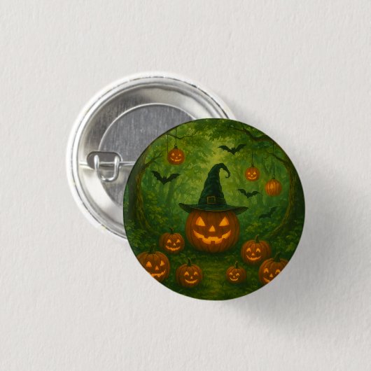 Halloween button that matches nature (Vorne & Hinten)
