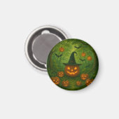 Halloween button that matches nature magnet (Vorderseite/Rückseite)