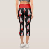 halloween Button up Geisterpunkte Capri Leggings (Rückseite)