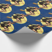 Halloween Button Up Girl Geschenkpapier (Ecke)