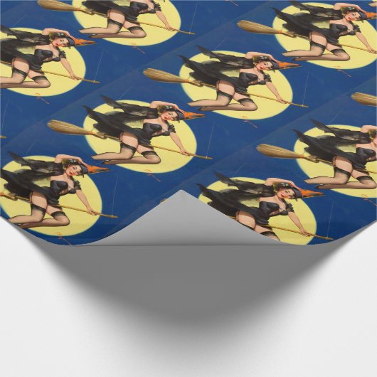 Halloween Button Up Girl Geschenkpapier (Ecke)