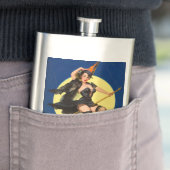 Halloween Button Up Girl Hexe Flachmann (Beispiel)