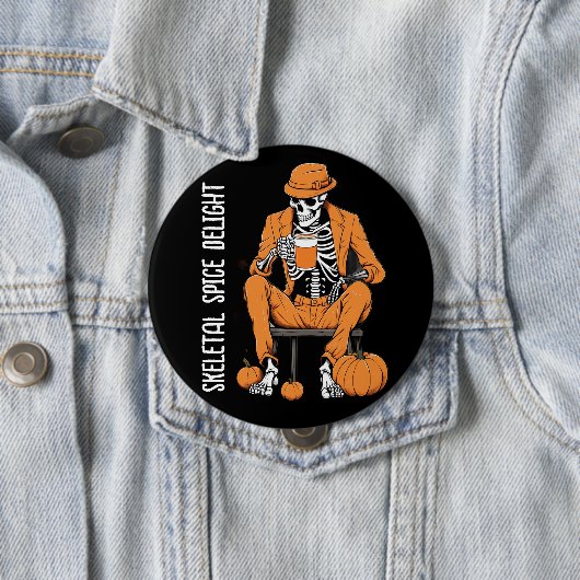 Halloween Buttons, spöttisches Gewürz im Skelett D Button (Beispiel)