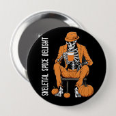 Halloween Buttons, spöttisches Gewürz im Skelett D Button (Vorne & Hinten)