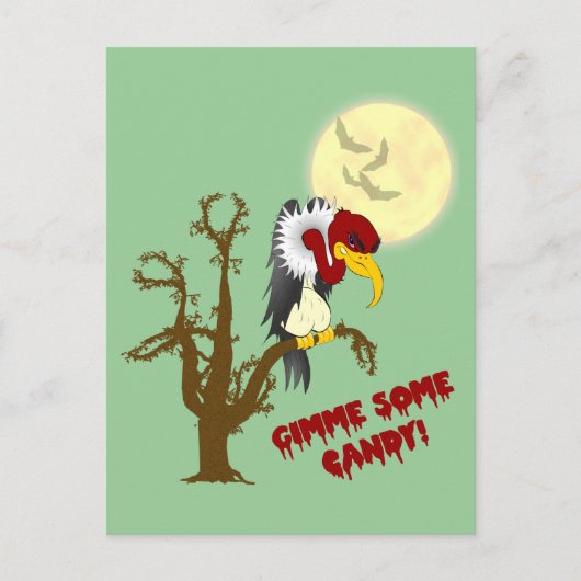 Halloween Buzzard Rezept Card Postkarte (Vorderseite)