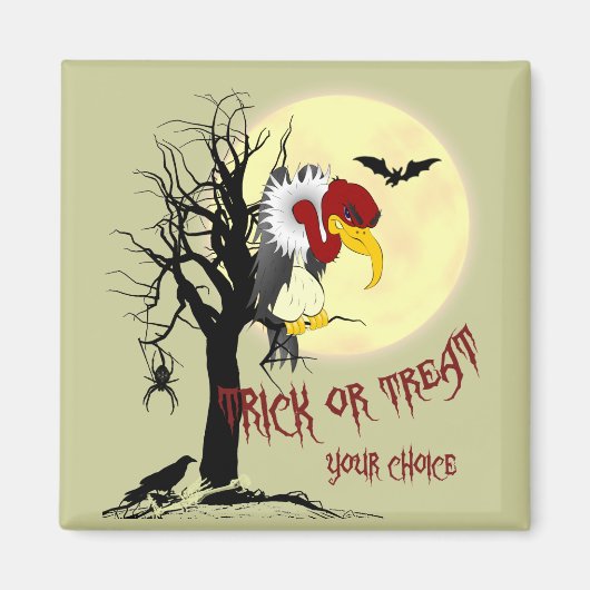 Halloween Buzzard Trick oder Treat Magnet (Vorne)