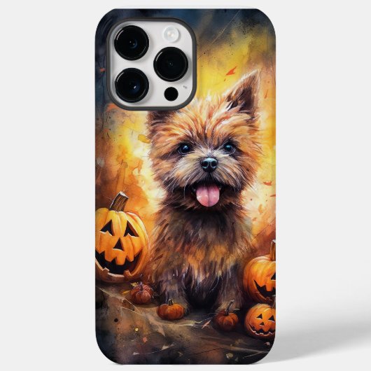 Halloween Cairn Terrier mit Pumpkins Beängstigend Case-Mate iPhone Hülle (Rückseite)