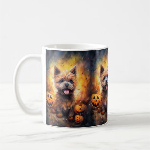 Halloween Cairn Terrier mit Pumpkins Beängstigend Kaffeetasse