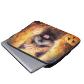 Halloween Cairn Terrier mit Pumpkins Beängstigend Laptopschutzhülle (Vorne Knopf)